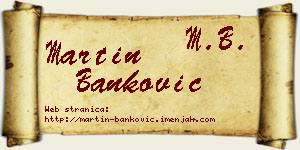 Martin Banković vizit kartica